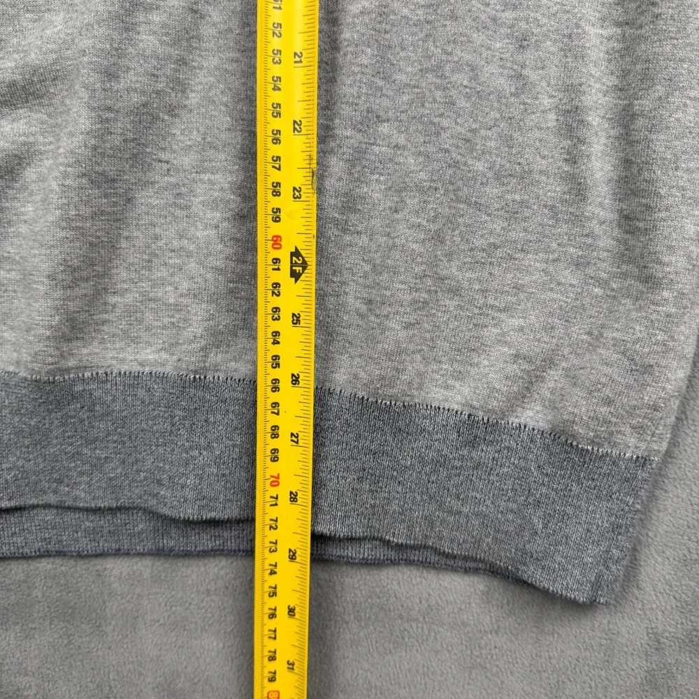 Banana Republic Mens XL Supima Cotton Crewneck Sweater Gray Blue‎ Trim